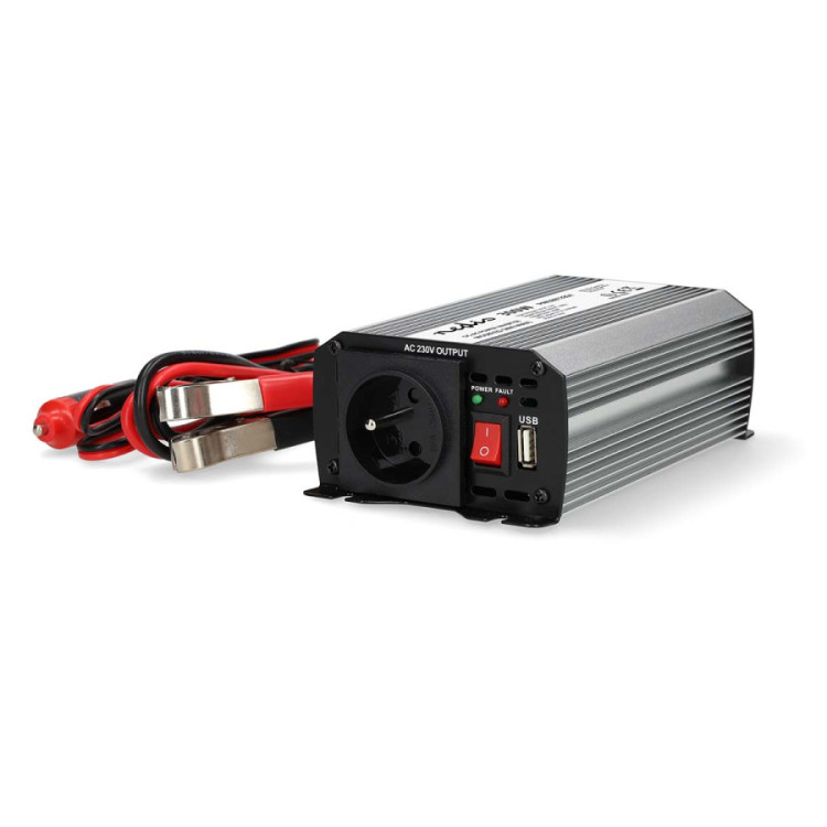 Měnič napětí 12V 230V 300W NEDIS s USB výstupem