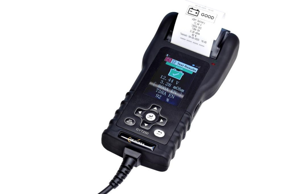 GYT250 YUASA tester autobaterie a elektrického systému, s tiskárnou