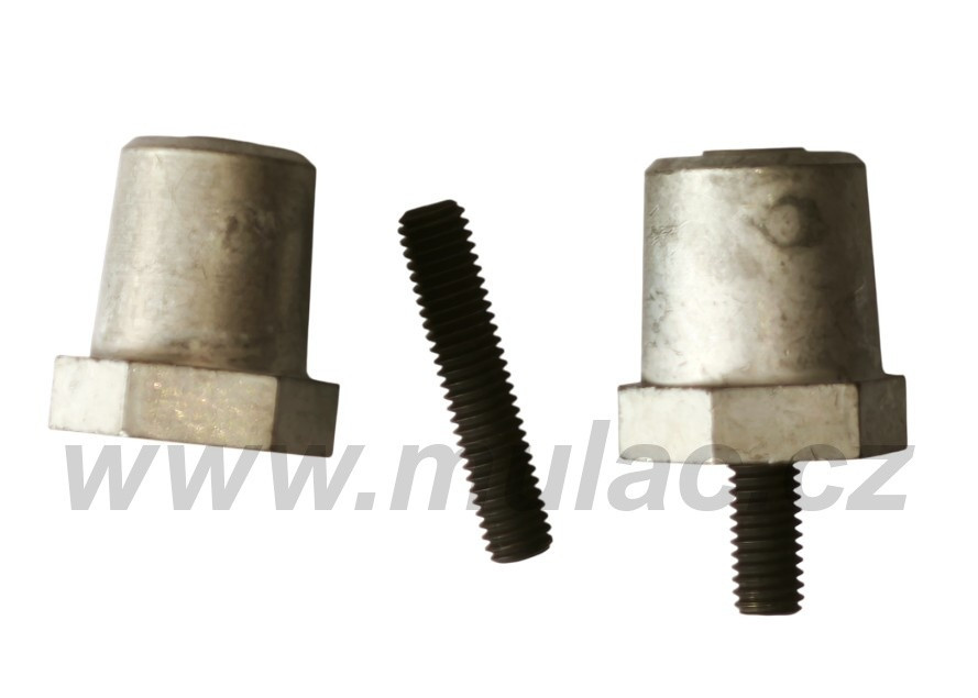 Redukce M6 na standardní pól, pár - PLUS a MÍNUS č.2