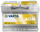 570901 VARTA DYNAMIC AGM A7 12V 70Ah 760A