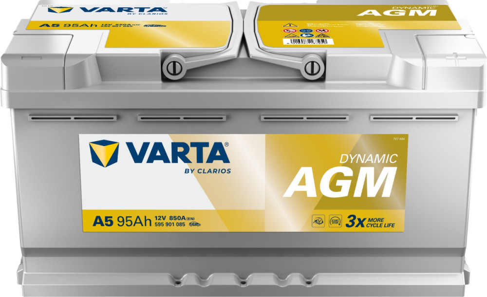 595901 VARTA DYNAMIC AGM A5 12V 95Ah 850A