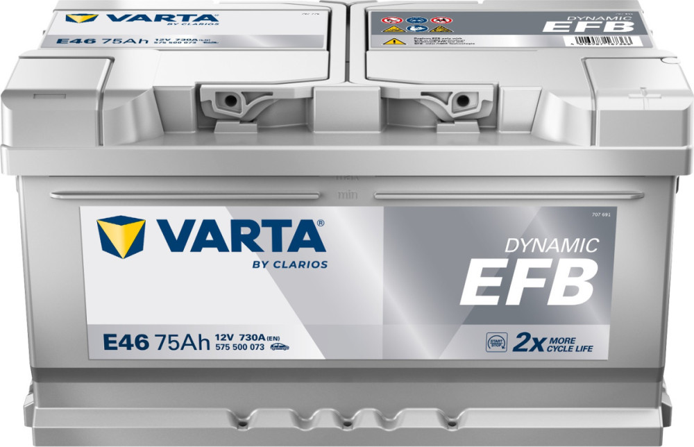 575500 VARTA DYNAMIC EFB E46 12V 75Ah 730A
