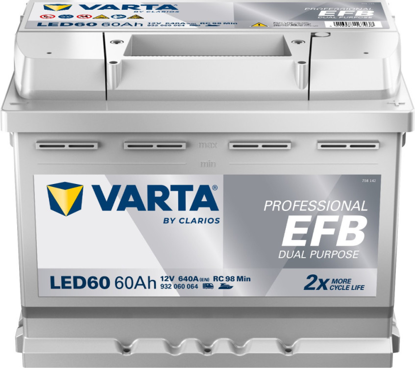 932060 VARTA Professional EFB LED60 12V 60Ah 640A