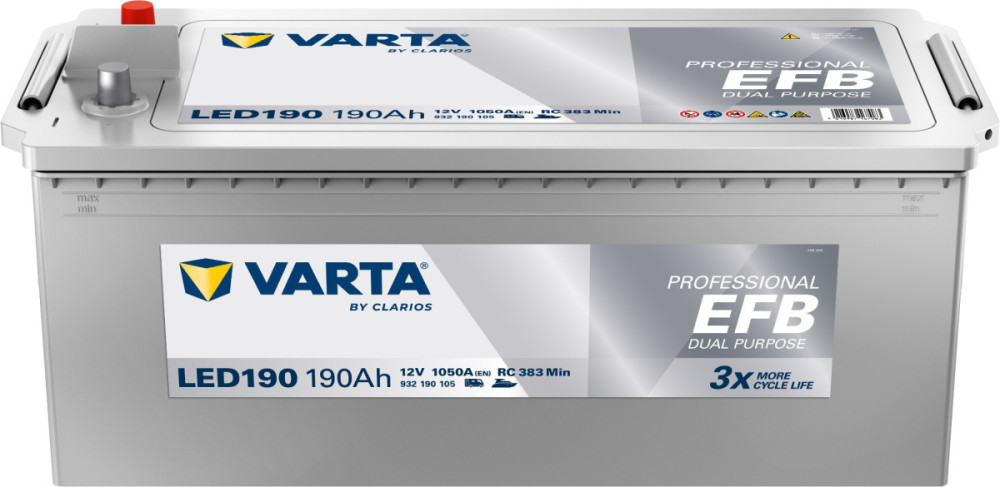 932190 VARTA Prof. EFB LED190 12V 190Ah 1050A