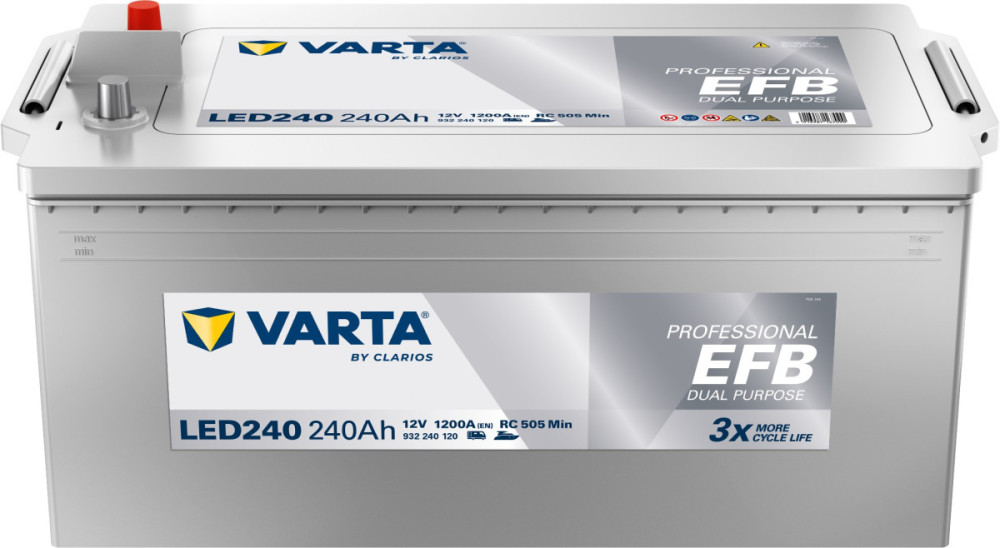 932240 VARTA Prof. EFB LED240 12V 240Ah 1200A