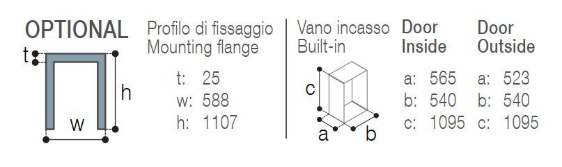 DP150i vitrifrigo montážní rozměry