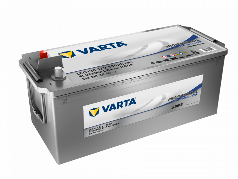 932190 VARTA Professional EFB LED190 12V 190Ah 1050A č.2