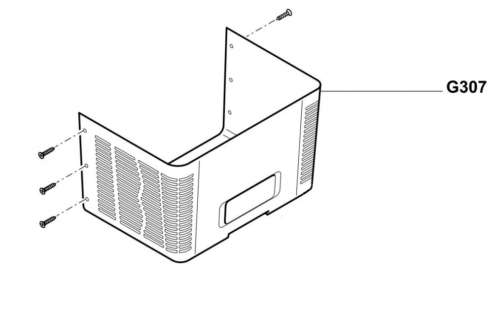 G307 plastový kryt kompresoru chladničky TB31A/41A/51A č.2