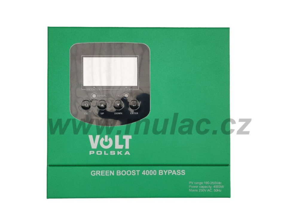 GREEN BOOST 4000 BYPASS (MPPT 160-350VDC), solární regulátor pro přímý ohřev vody č.6