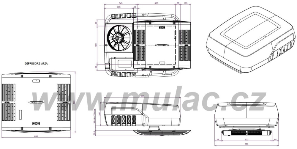 Indel B Plein Aircon (NEW 2024) 12V klimatizace, vnější jednotka č.5